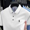 100% Pure Cotton Short Sleeved Men's Polo Shirt Fashion Embroidery Golf Top Casual Business T-shirt