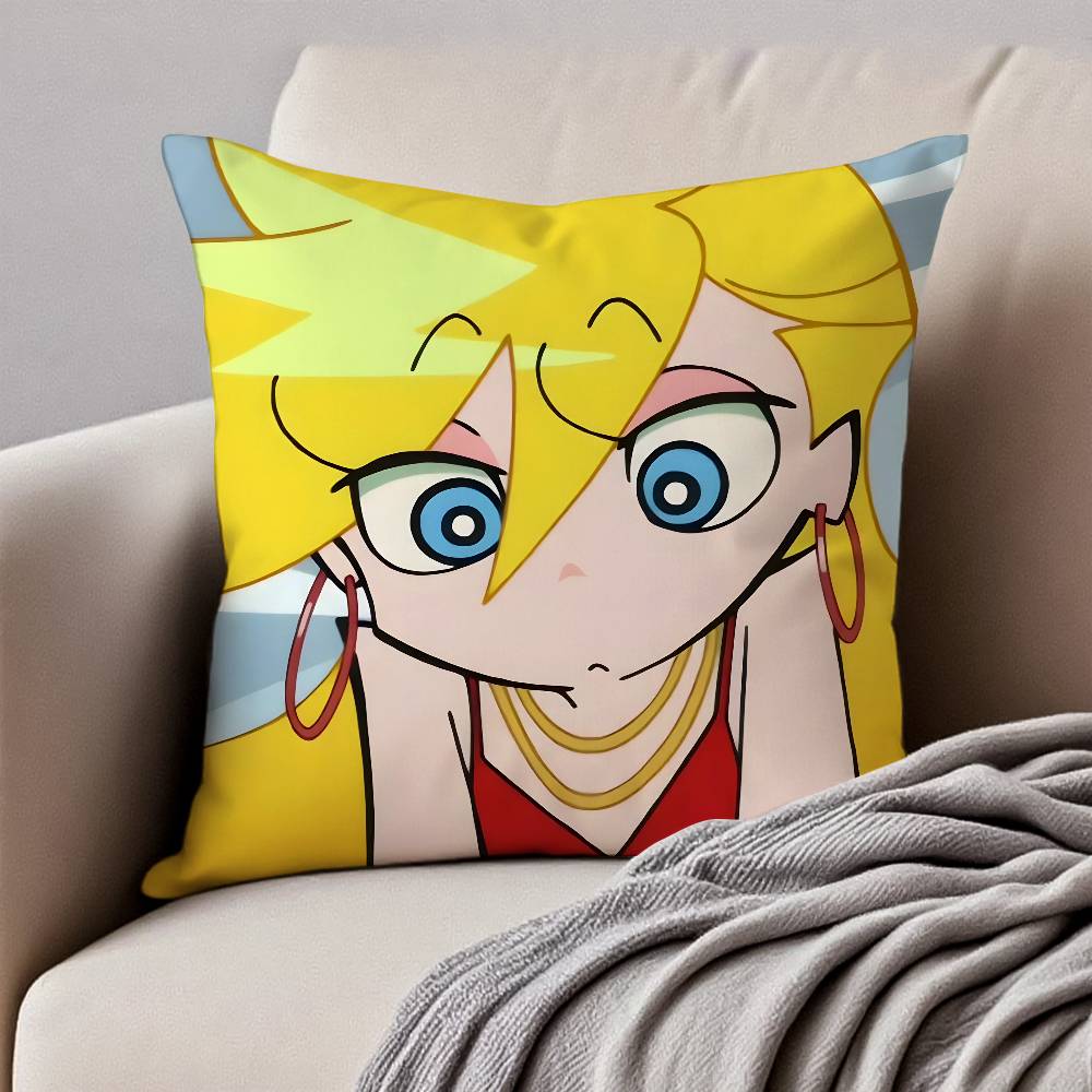 P-Panty S-Stocking Anime Pillow Case Anti-dustmite Pillowcase Invisible Zipper Silky Short Plush Sofa Cushion Cover