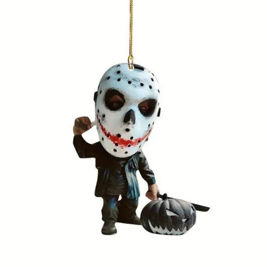 Halloween Car Rear View Mirror Charm Horror Mini Zombie 2D