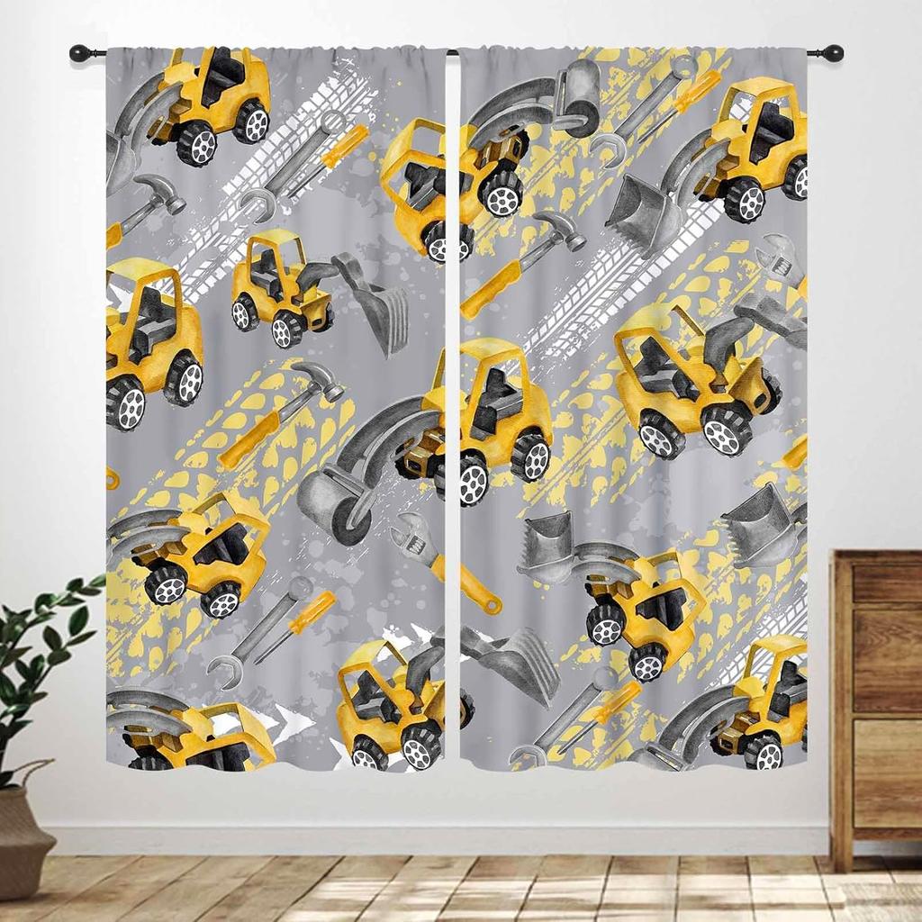 Boys Dinosaur Curtains,Cartoon Colorful Safari Animal Navy Blue Drapes Treatments For Boys Girls Children Nursery Living Room