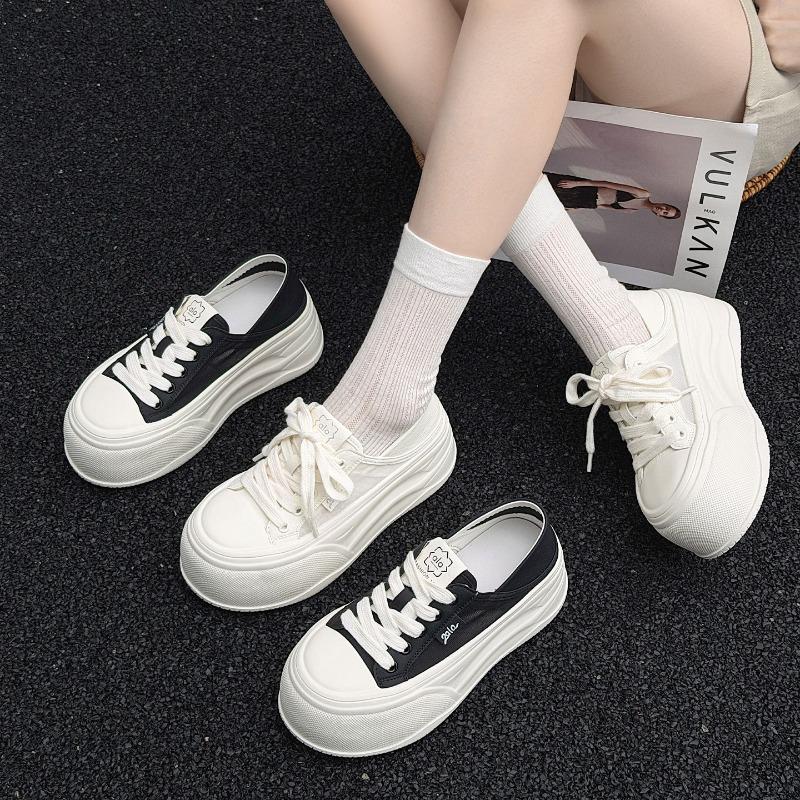 Stepping on shit net shoes women's breathable mesh new summer single net little white shoes thick sole two wear one pedal board shoes