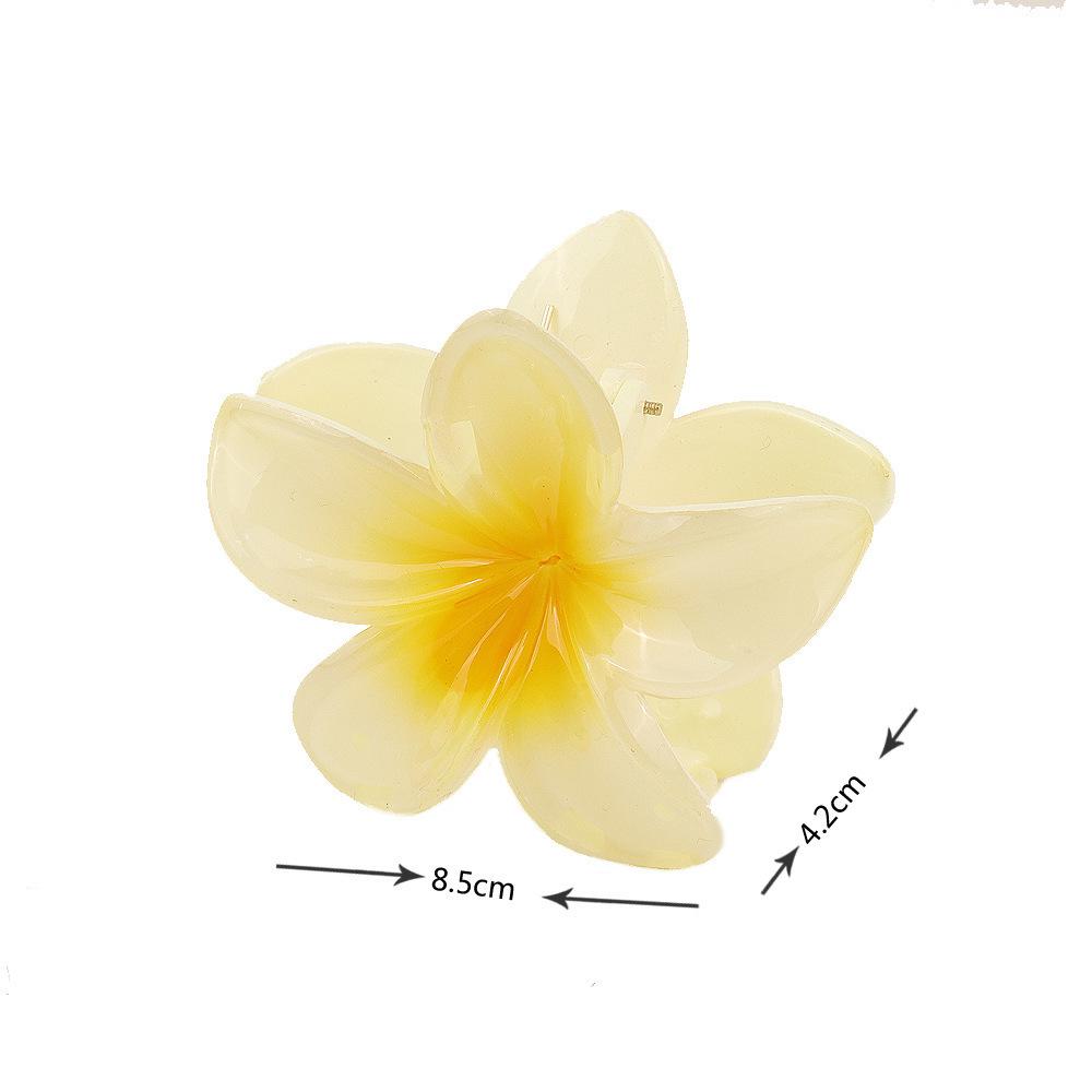 Romantic Frangipani Hair Clips for Women - Elegant European & American Flower Hair Accessories.