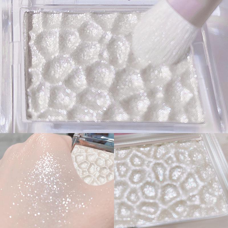 Ice Crystal Highlighter Highlighter Pearlescent Face Eye Highlighting Mashed Potato Burst Glitter Finishing Palette