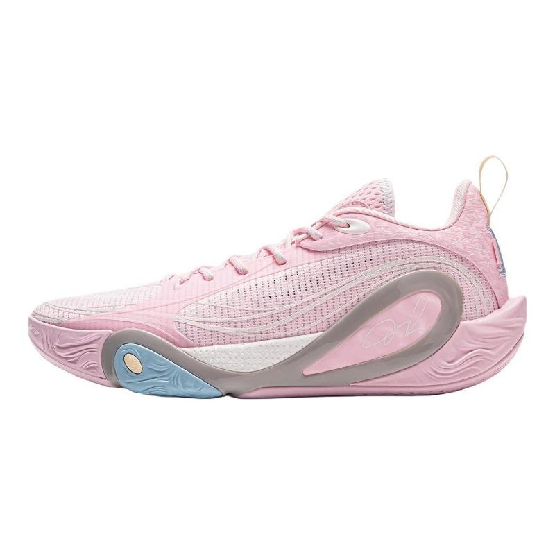 LiNing DLO1 Men D Angelo Russell Low Top Basketball Shoes Cherry Pink ABPV009-10 45