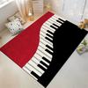 Piano Keys Design In Red and Black Pattern Rug Non-slip Rug Suitable for Living Room and Bedroom Sofas.