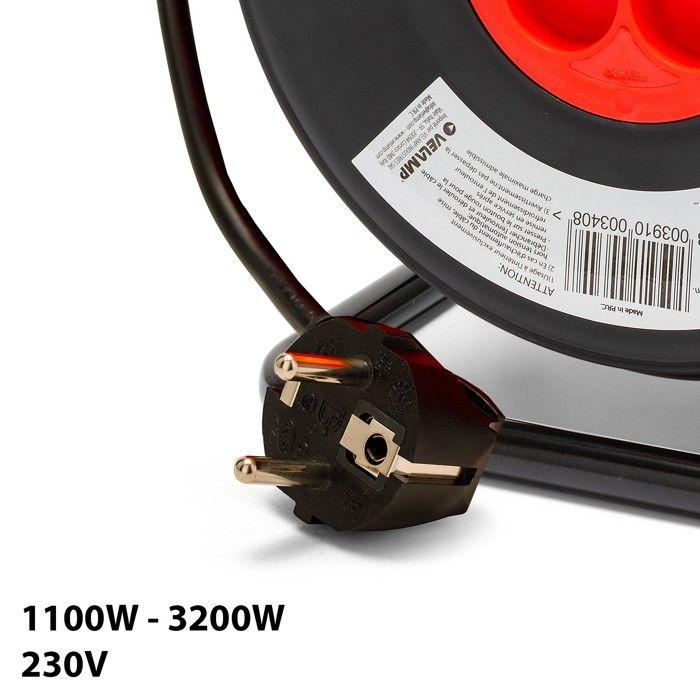 Enrouleur - Enrouleur Bricolage, 4 Prises, 15 Mètres, 3G1.5mm2, NF