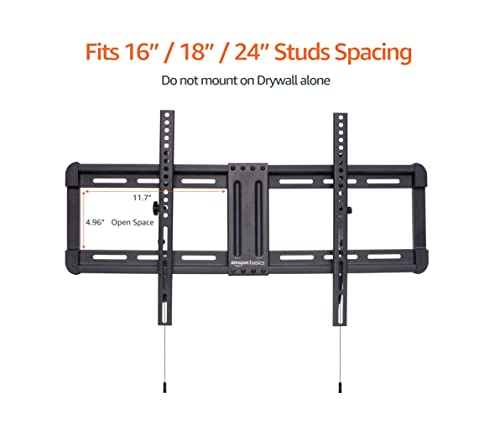 Amazon Basics TV Wall Mount with Tilt and Leveling Post, Fits 32-86 Inches, Black