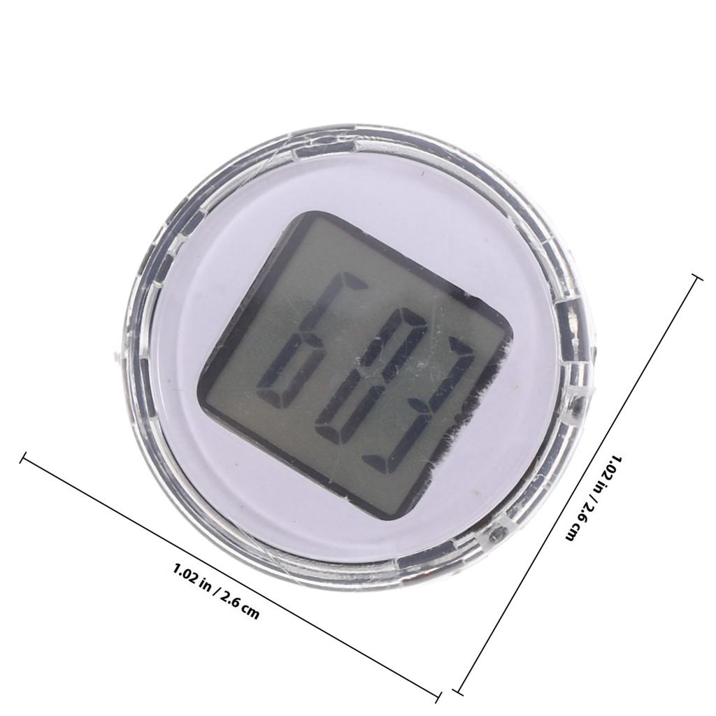 3Pcs Waterproof Electronic Mini Car Clocks ABS Plastic Stick-on Digital Clock Accurate Time Motorcycle Bicycle