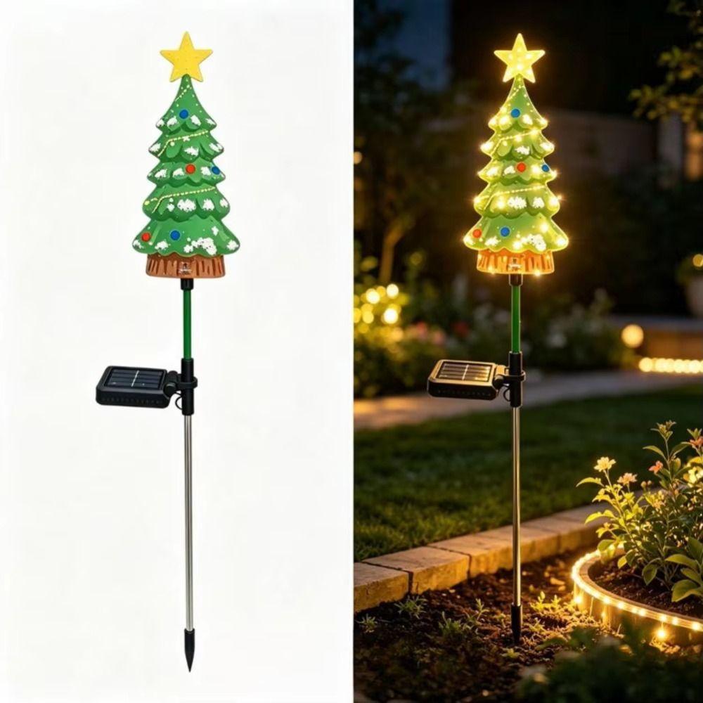 Waterproof Solar Christmas Tree Lights Weatherproof Waterproof Garden Lights Garden