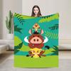 Warm BlanketGirls Boys Decorative Simba Lion King Throw Blanket  Flannel Bedspread Chair Sofa Bed Street Trend Sofa Bed Cover