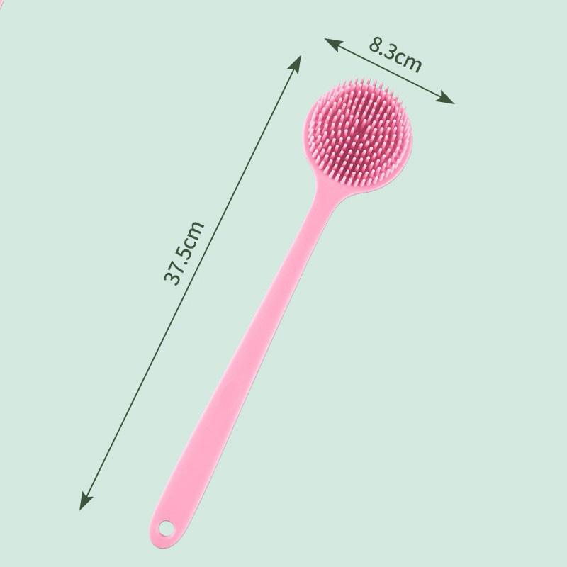 Back Scrubber for Men and Women Silicone Bath Brush Long Handle Double Sided Extended Bathing Scrubbing Massage Brush