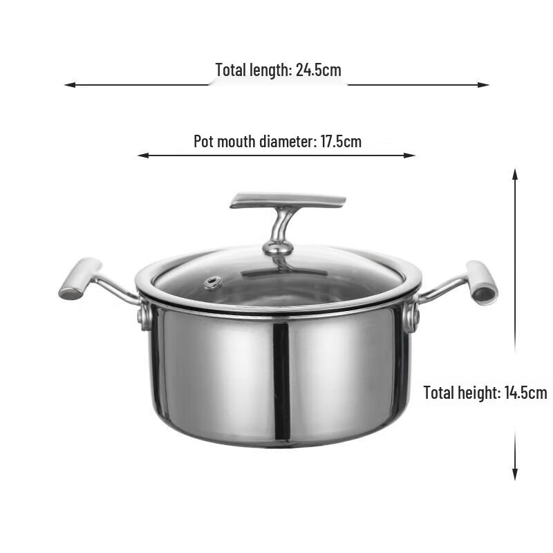Jingbeier 304 Stainless Steel Individual Hot Pot 16cm