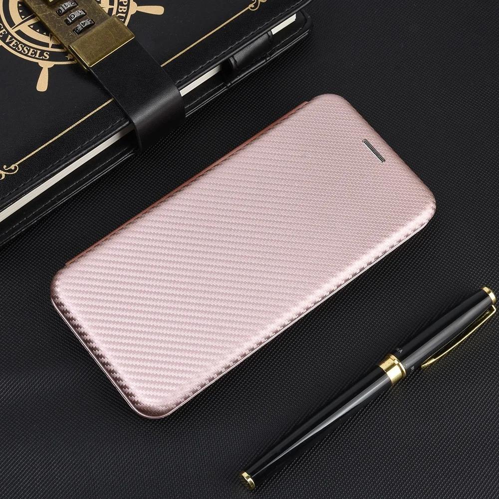 

Carbon Fiber Grain Magnetic Flip Cover for Samsung Galaxy S23 Ultra S24 S22 Plus S21 S20 FE Note20 10Lite Stand Card Wallet Case S24Ultra