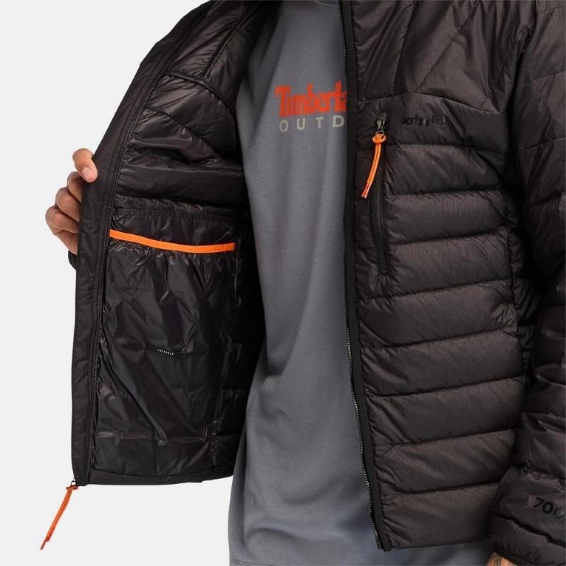 Timberland Water-Resistant Lightweight Stand Collar Down Jacket Men Jackets Black A6687-001