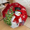 1pc Christmas Snowman Decorations Umbrella with Plastic Handle,Suitable for All Seasons Home Travel Outdoor UmbrellaDD253