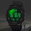 Digital Sports Watch Glass Waterproof Luminous Backlight Digital Watch with Adjustable Strap for Men