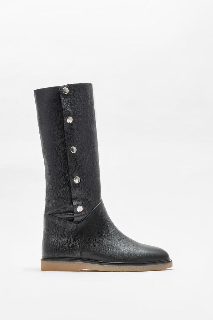 Women Modern Stylish Fashion Boots Genuine Leather Mink Leather Flat Boots