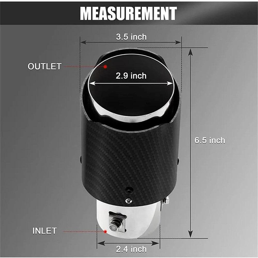 Car modification carbon fiber light-emitting tailpipe with, high temperature resistant LED light modification car exhaust pipe f