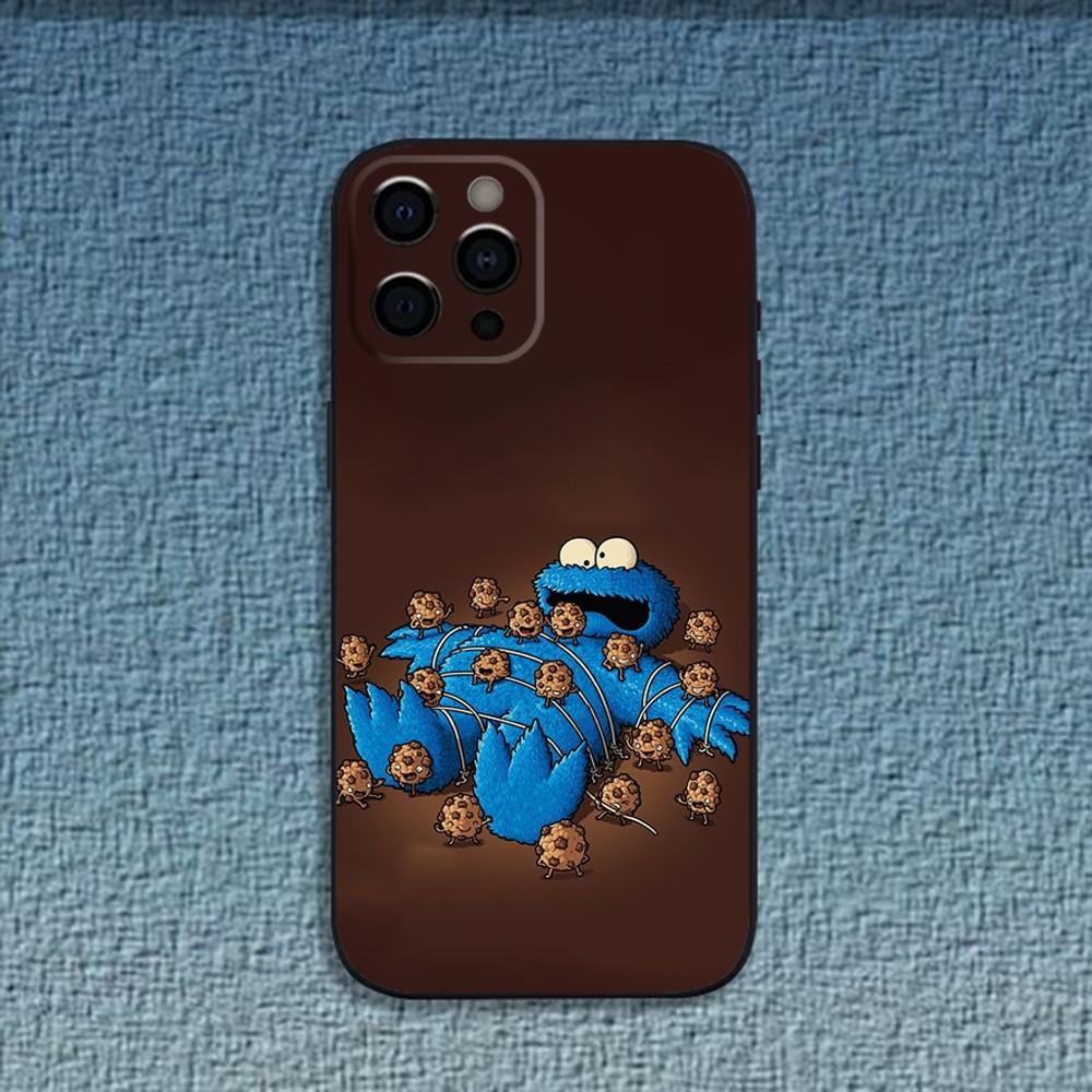Funny C-Cookie-M-Monster Phone Case For iPhone 16,15,14,13,12,11,Pro,X,XS,Max,XR,Plus,Mini Soft Black Cover