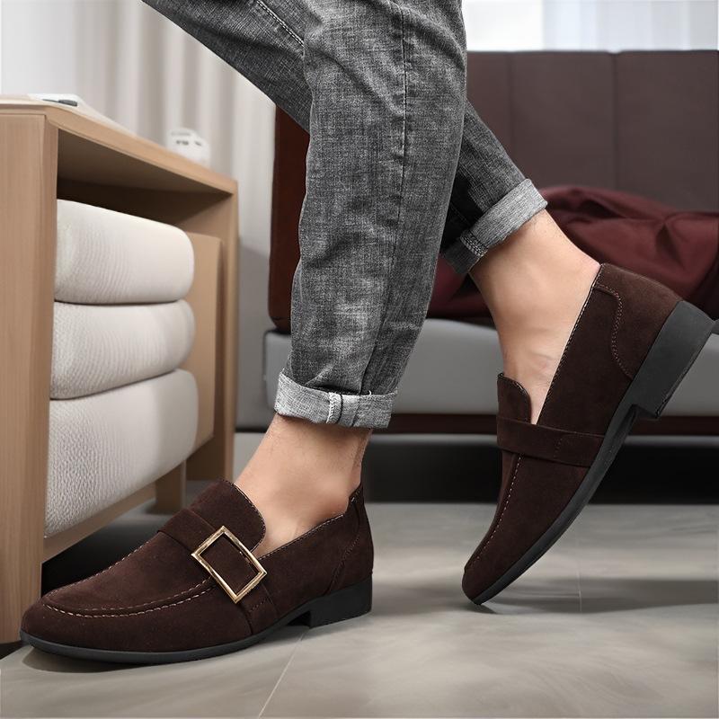 

Spring new leather shoes men s casual shoes matte foot driving shoes large size beanie shoes one piece 2025 48