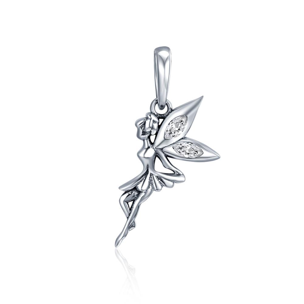 WOSTU Fashion Spring Series Charms Beads Real 925 Sterling Silver Flower Bird Pendent Fit Original DIY Bracelet Necklace Jewelry