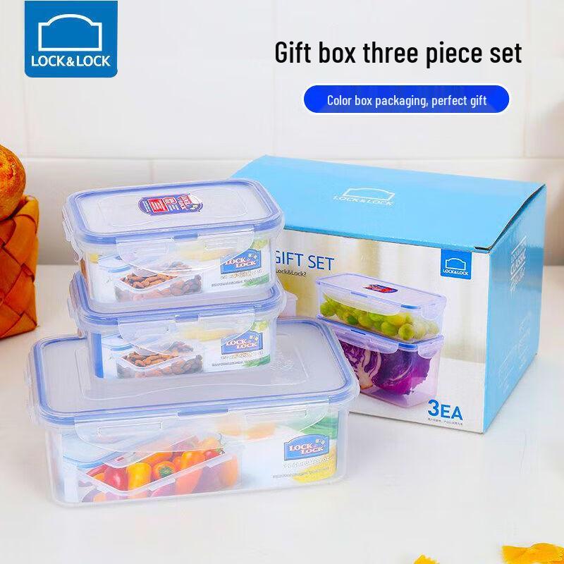 LocknLock Standard Plastic Food Container 3-Piece Set