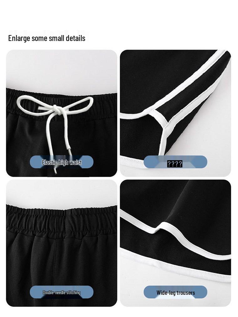 Women's Stylish Summer Loose Fit Sports Shorts with Drawstring