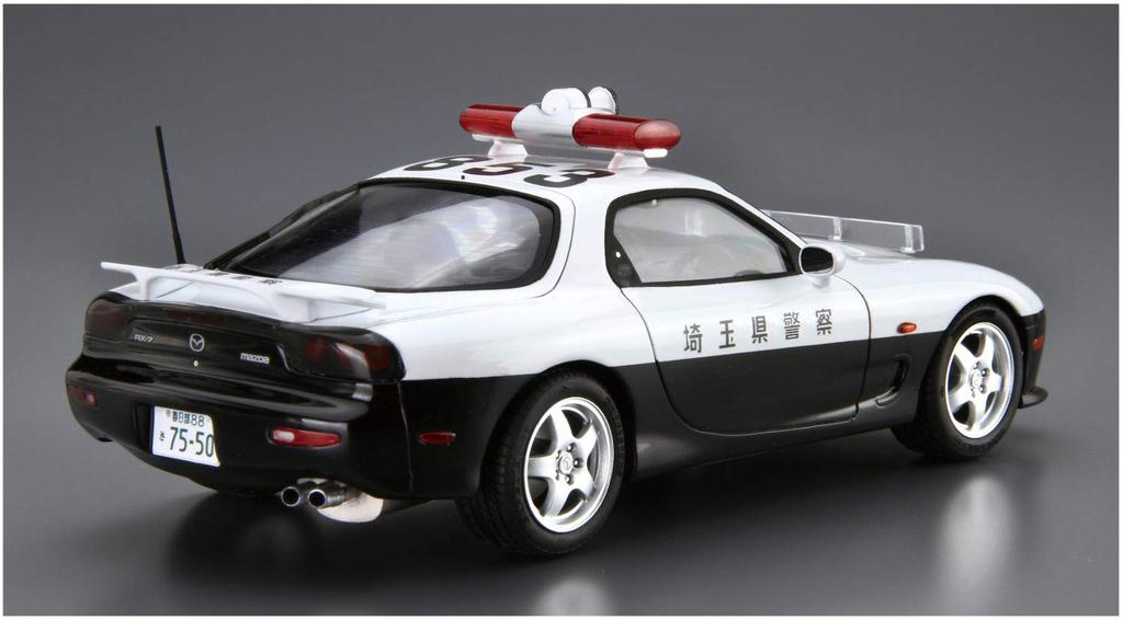 Aoshima Bunka Kyozai Scale The Model Car Series SP Mazda FD3S Radar Patrol Car 1998 Plastic Model 1/24 RX-7