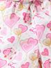 Girls' Little Doll Love Bear One-Piece Pants for Little Girls - Summer Style - Back Crossed Shoulder Straps - Tight Waist Design - One-Piece Pants