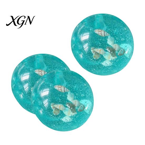 Stress Reducing Fidget Toy 1/2Pcs Ocean Beach Ball Anxiety Relief Clear Squeeze Shell with Seashells Inside Office Workers Relaxation Sensory