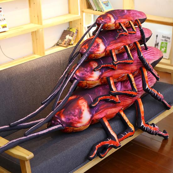 

22inch Simulation 3D Cockroach Insect Stuffed Plush Cushion Prank Toy Gifts