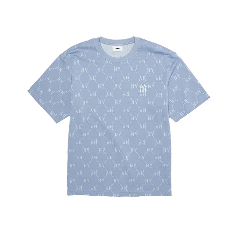 MLB T Shirts Unisex New York Yankees / Sky Blue Crew Neck Moderate Straight Fit 3ATSM1163-50SBS M