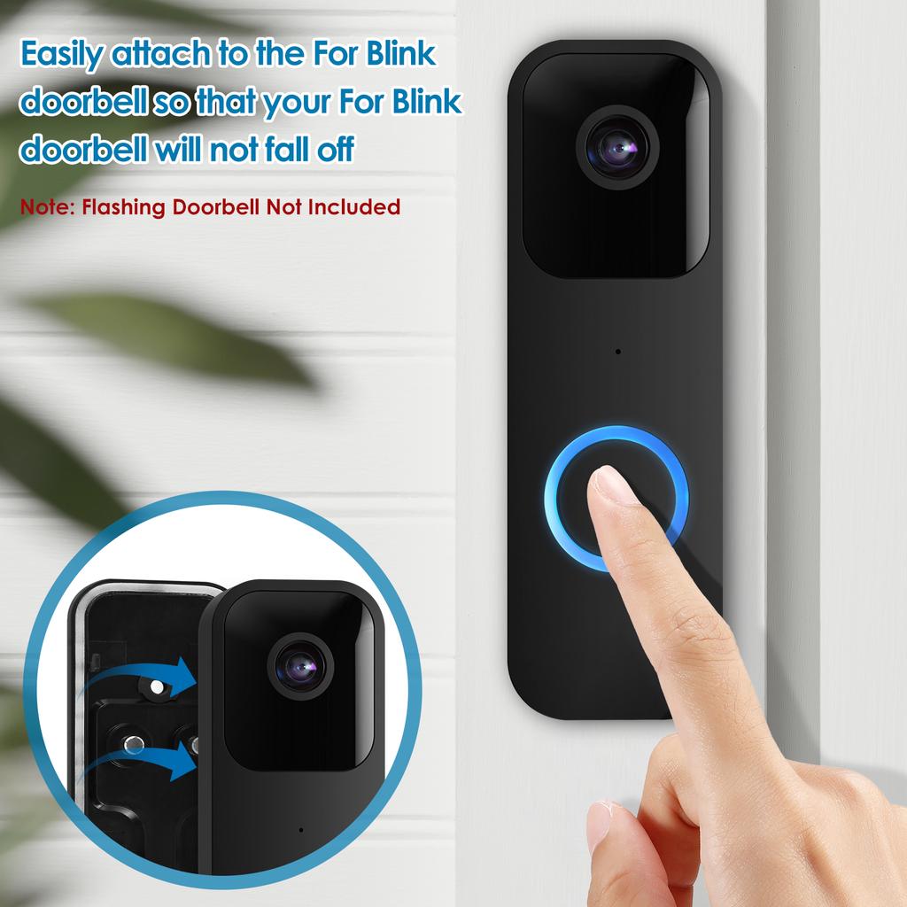 2Pcs New Doorbell Backplate Plastic Safe Doorbell Mounting Bracket with Screws for Home Office Apartment Dorm Not Block Doorbell