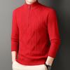 Men's High-End Half-Zip Winter Sweater - Thickened, Warm, Business Casual Pullover Knitwear
