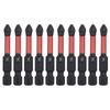 10pcs PH2 Magnetic Cross Screwdriver Bit Set Anti-Slip Long Alloy Steel 25-150mm For Electric Or Manual Use