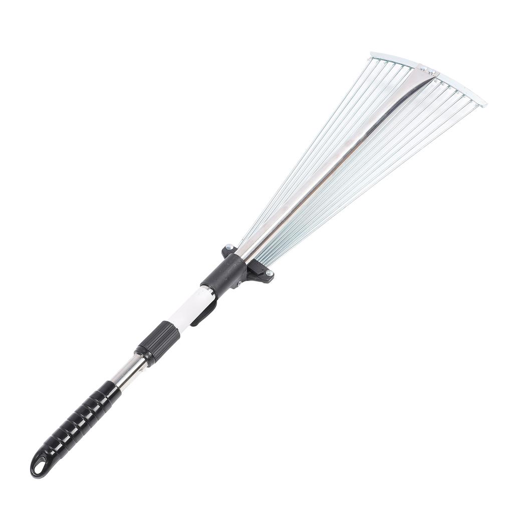 Verstellbarer Laubbesen Einziehbar Ausziehbar Edelstahl Metall Rasen Hof Garten Handwerkzeug 15