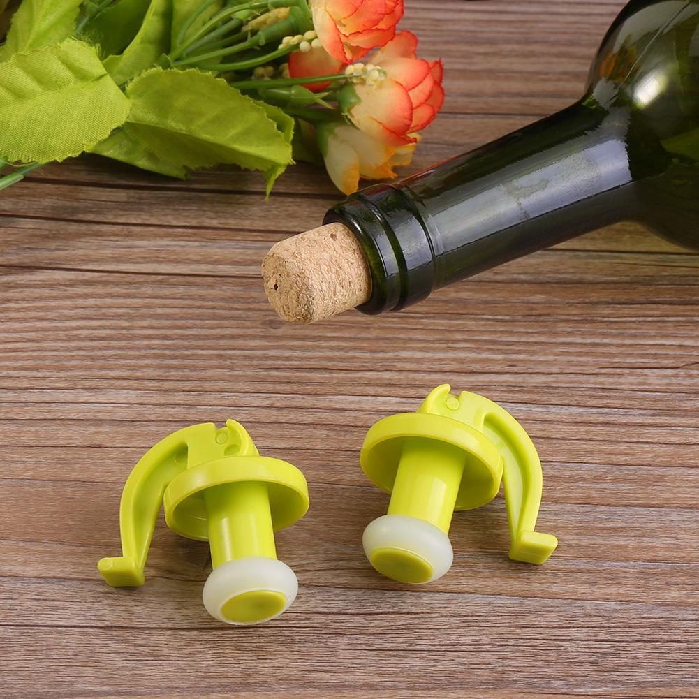2pcs set Silicone Wine Beer Cover Air tight Sealed Bottle Cap Stopper Beverage Easy Open Plug