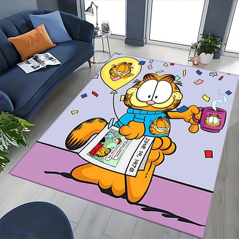 1pc Garfield Balloon Chair Mat: Anime Cartoon Design, Festive Gift, Non-Slip Carpet for Office, Home Decor, Living Room, Bedroom, Game Room, Dormitory