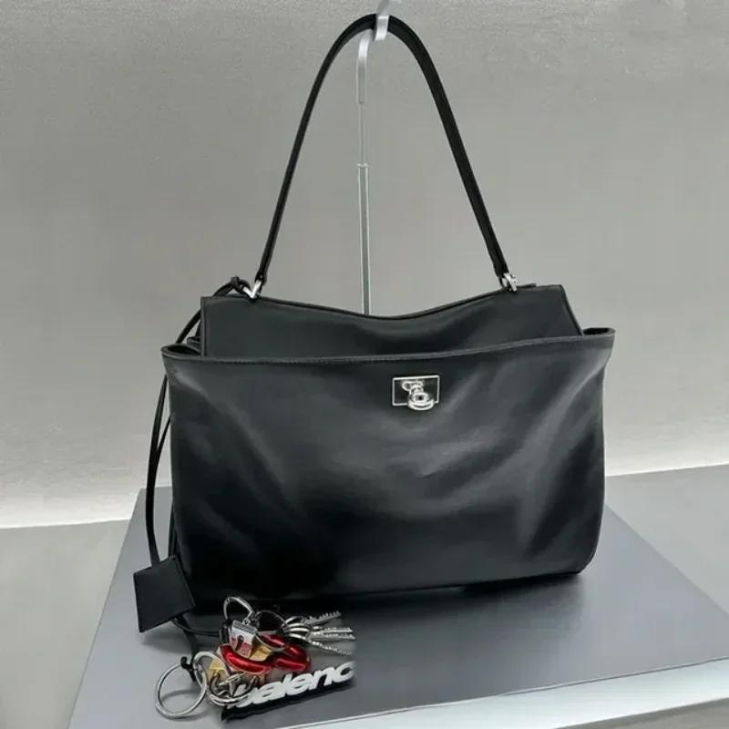 Große Kapazität Damen Pendler Handtasche Markendesign Echtes Leder Umhängetasche Mode Hochwertige Schultertasche Reisetasche