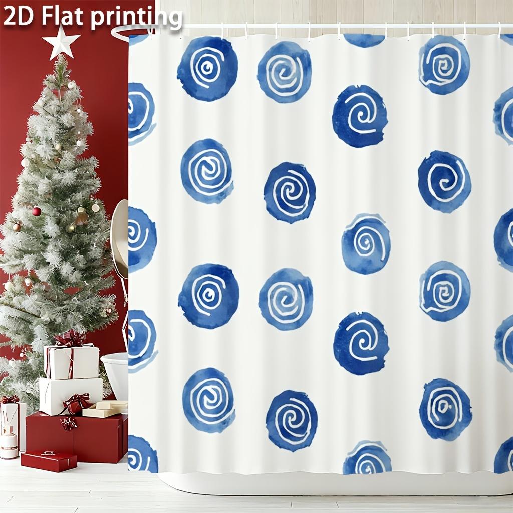 

Watercolor Spiral Dot Pattern Shower Curtain 1Pc With 12 Hooks For Bathroom Home Decor Polyester 2D Flat Print 70.8X70.8 Inch W60H190(CM)-1 Pcs