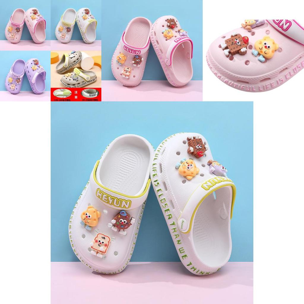 Stylish Summer Children's Hole Shoes For Girls With Soft Anti-slip Eva Sole