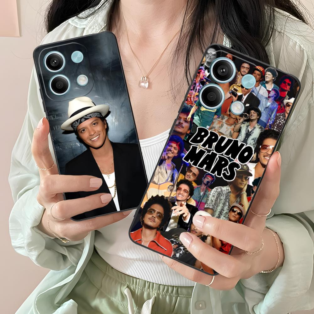 Bruno Mars Fashion Phone Case for Xiaomi Redmi Note 14 13 12 11 A5 3 2 1 Pro Plus 4G 5G Colour Printing Smartphone Pretty Cover