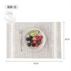 Pvc Striped Placemats, Heat Resistant Non-Slip Easy Clean For Home Dining Kitchen Parties & Daily Use