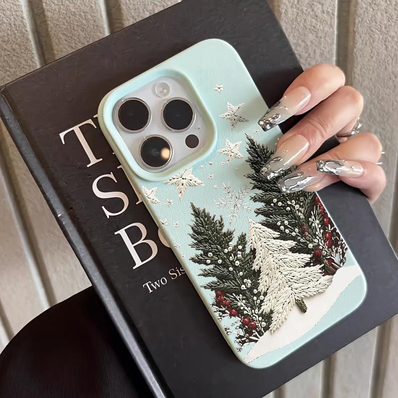 Fashion Christmas Tree Design Phone Case For iPhone 17 Pro Max 16 15 14 13 12 11 16 Plus 17 Air Shockproof Silicone Bumper Cover