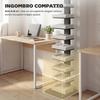 Estante Alta Moderna de 11 Prateleiras para Economizar Espaço em Estilo Industrial, 34,5x41,5x163,5 cm, Preta