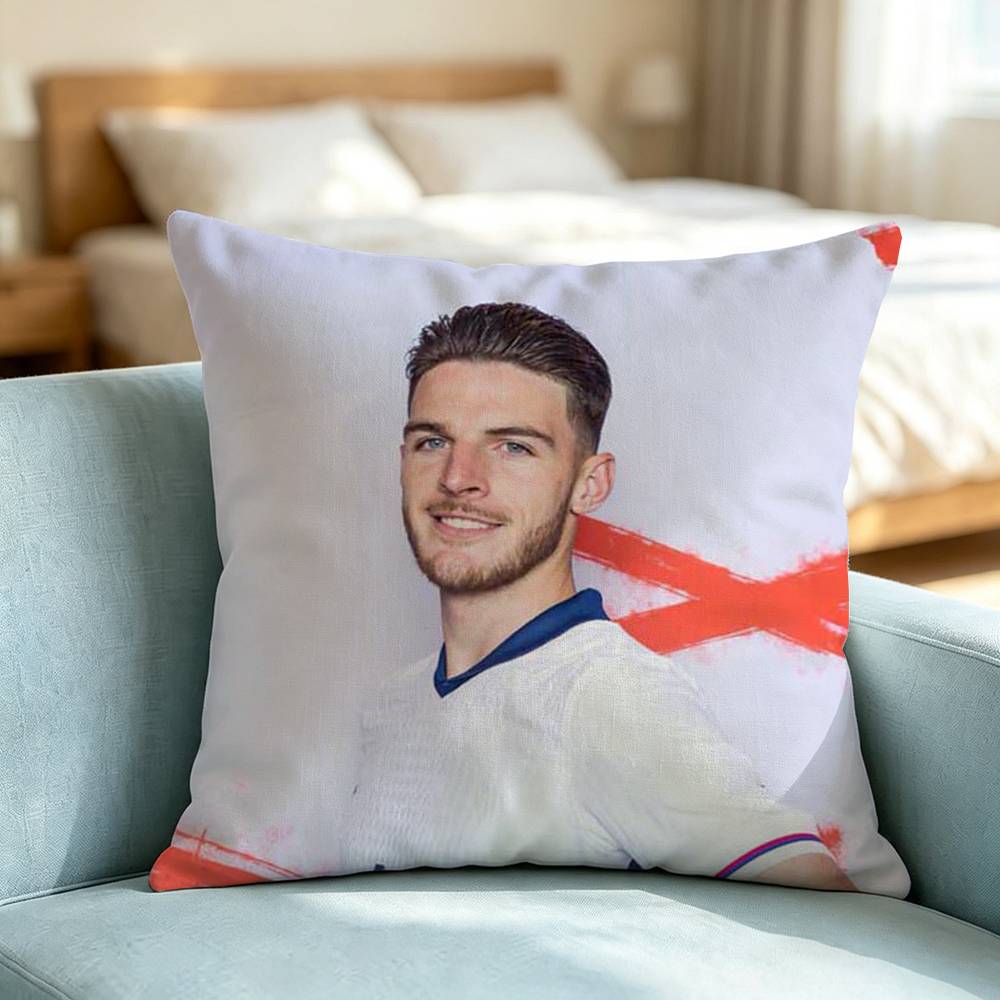Declan R-Rice Fooyball Sport-S Square Double-Sided printed Pillow Case Bedroom Bedside Pillow Sofa Cushion Cover Gift