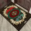 Aztec Sun Rug for Boho Living Room - Vibrant Tribal Design, Large Size Carpet, Ethnic Home Decor Skid resistant carpet