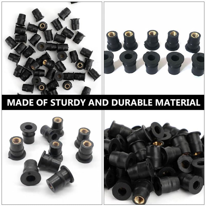 M5 Rubber Well Nuts Set of 10 Metric Motorcycle Windscreen