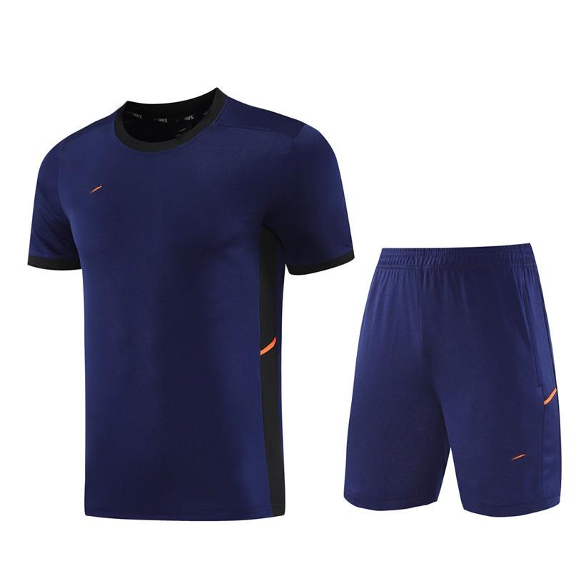 Mens Quick-Dry Sport Set Running Gym Training Short Sleeve Top Shorts Breathable Athletic Wear