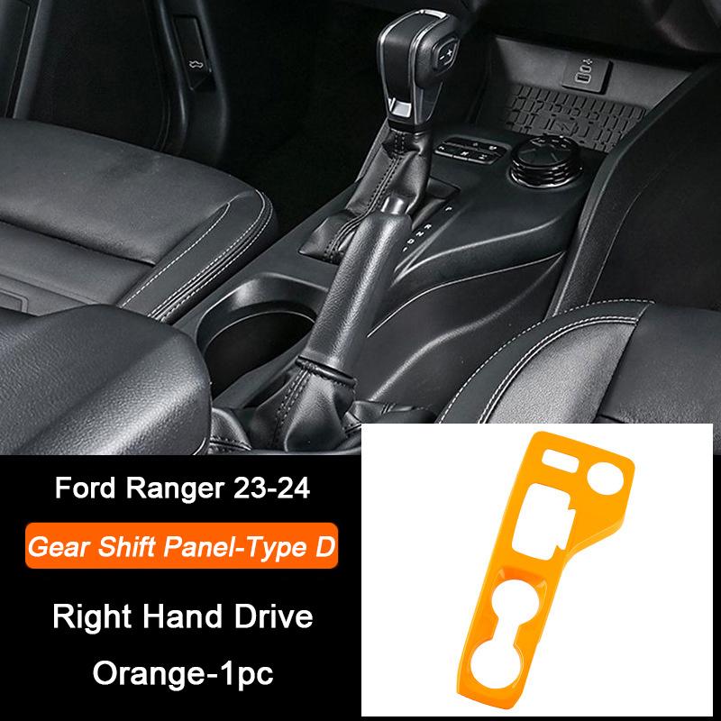 Orange Car Central Gear Shift Panel Rear Air Outlet Frame Door Trim Strip For Ford Ranger Raptor Wildtrak T9   2024 2025